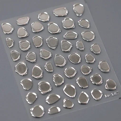 Shiny Colorful Color Block Fragment Square Fragment Grid Rhombus 3D Self Adhesive Nail Art Stickers Rhinestone Manicure Decals (Online Order Only)