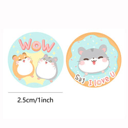 100-500pcs Cartoon Animal Label Thank You Stickers Sealing Label For Business Handmade Baking Cake Party Gift Decoration Sticker (ONLINE ORDER ONLY)