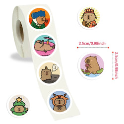500pcs/roll Cute Capybara Cartoon Graffiti Stickers DIY Phone Guitar Laptop Notebook Suitcase Waterproof Sticker Kids Toy (ONLINE ORDER ONLY)
