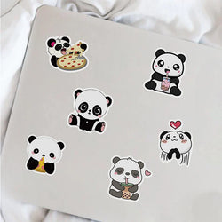 10/30/50PCS Cute Panda Sticker Aesthetic PVC Stationery Children's Sketchbook Laptop Diary Decoration Scrapbook Supplies for Kid (ONLINE ORDER ONLY)