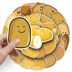 10/50PCS Cute Potato Cartoon Stickers For Motorcycles Luggage Computer Laptop Gift Car Phone Water bottle Notebook (Online Order Only)