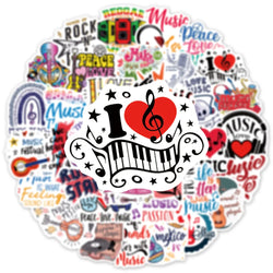10/30/50PCS Kawaii Rock Stickers Music Retro Band Decal Skateboard Phone Laptop Luggage Bike Notebook Graffiti Sticker Kid Toy (Online Order Only)