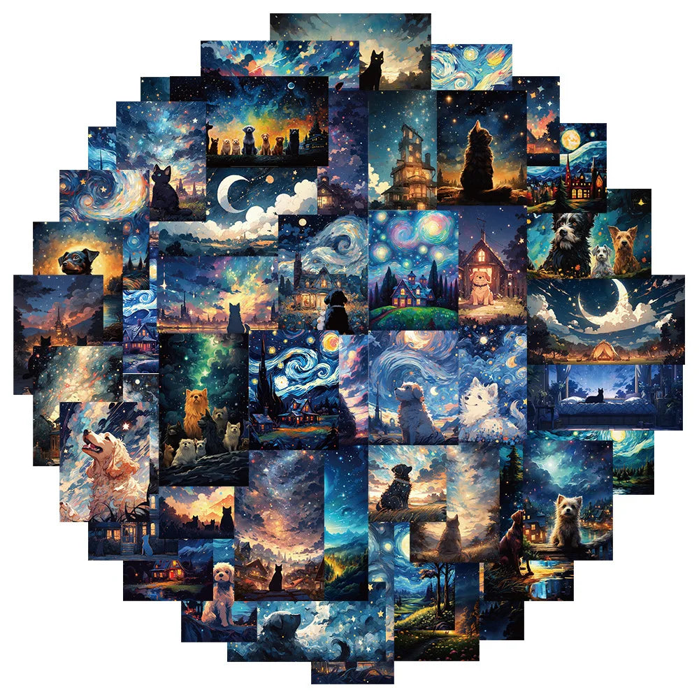 Starry Sky Cartoon Stickers for Kids - 10/30/50pcs PVC Decoration for Notebook, Phone, Bike, Laptop, Car (ONLINE ORDER ONLY)