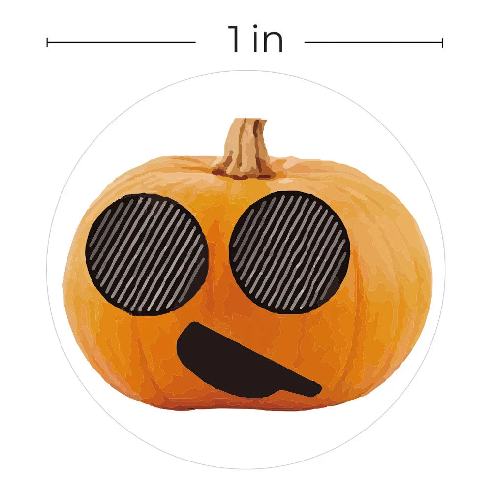 100-500pcs Halloween Stickers pumpkin Seal Labels 1inch Gold Foil Paper Decoration Sticker Wedding Gift Stationery Sticker (ONLINE ORDER ONLY)