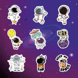 10/30/50/100pcs Funny Cartoon Cute Out Space Astronaut Stickers Laptop Notebook Phone Guitar Aesthetic Sticker Decal Kids Toy (ONLINE ORDER ONLY)
