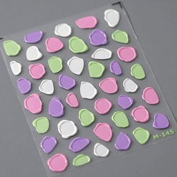 Shiny Colorful Color Block Fragment Square Fragment Grid Rhombus 3D Self Adhesive Nail Art Stickers Rhinestone Manicure Decals (Online Order Only)