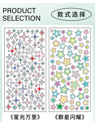 1Pc New Cute Star Resin Stickers Idol Card Deco Scrapbook DIY Material Girls Nails Decoration Stationery Stickers (ONLINE ORDER ONLY)