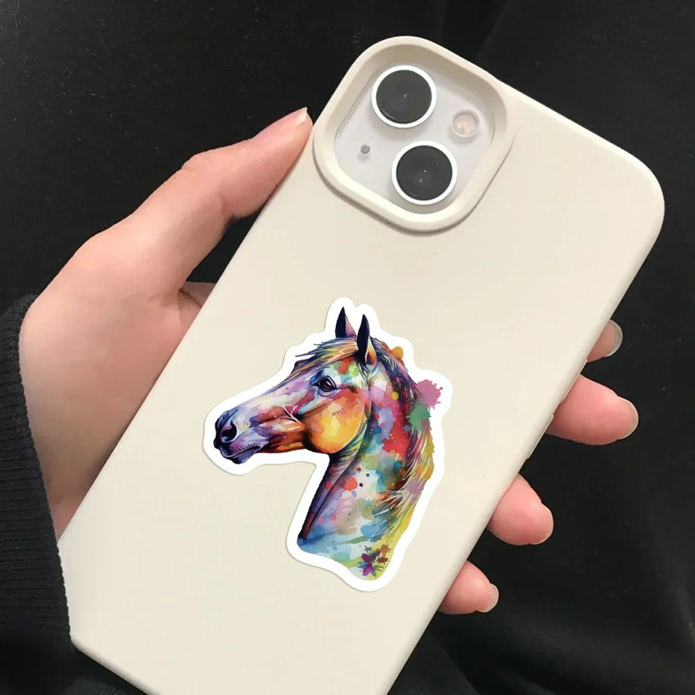 60PCS Horse Funny Animals Stickers Toy DIY Kids Notebook Luggage Motorcycle Laptop Refrigerator Decals Graffiti sticker (ONLINE ORDER ONLY)