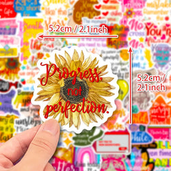 10/30/50/100pcs Cute INS Inspirational Quote Graffiti Stickers Decals Laptop Notebook Phone Suitcase Stationery Sticker Kids Toy (ONLINE ORDER ONLY)