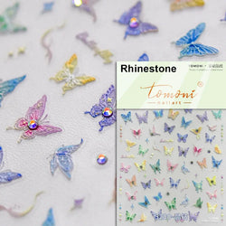 Dreamy Moon Star Cloud Butterfly Starrylight Rhinestone 5D Soft Embossed Relief Nail Art Sticker 3D Decal Decoration Manicure (ONLINE ORDER ONLY)