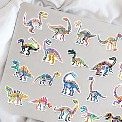 50pcs Colorful Cartoon Dinosaur Stickers For Laptop Phone Cup Scrapbook Car Luggage Waterproof Sticker for Kids Adults﻿ (Online Order Only)