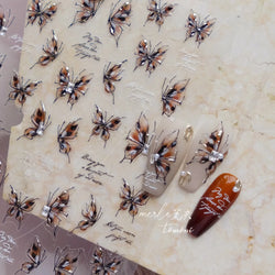 Dreamy Chic Butterfly Flower Bowknot Square Rhinestone Crystal 5D Self Adhesive Nail Art Stickers Fantasy Shiny Manicure Decals (ONLINE ORDER ONLY)