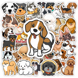 Kawaii Dog Cartoon Puppy Pet Stickers DIY Toy Decorative Graffiti Decal for Phone Luggage Laptop Bottles Scrapbook Waterproof (ONLINE ORDER ONLY)