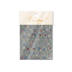 Colorful Bubbles Star Shiny Dreamy Glass Shards Flat 5D Soft Embossed Relief Self Adhesive Nail Art Sticker Chic Manicure Decal (ONLINE ORDER ONLY)