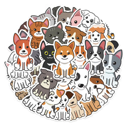 33Pcs Cat Dog Pet Stickers Laptop Bicycle Guitar Skateboard Sticker Kid DIY Graffiti Waterproof Stickers Toy (ONLINE ORDER ONLY)