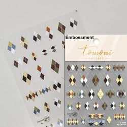 Shiny Colorful Color Block Fragment Square Fragment Grid Rhombus 3D Self Adhesive Nail Art Stickers Rhinestone Manicure Decals (Online Order Only)