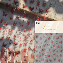 Cat Eye Halloween Terror Spider Cross Rose Love Heart Flower Snake Web Candy Bunny Thrilling Nail Art Stickers Manicure Decals (Online Order Only)
