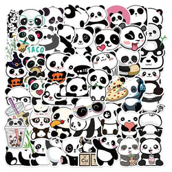 10/30/50PCS Cute Panda Sticker Aesthetic PVC Stationery Children's Sketchbook Laptop Diary Decoration Scrapbook Supplies for Kid (ONLINE ORDER ONLY)