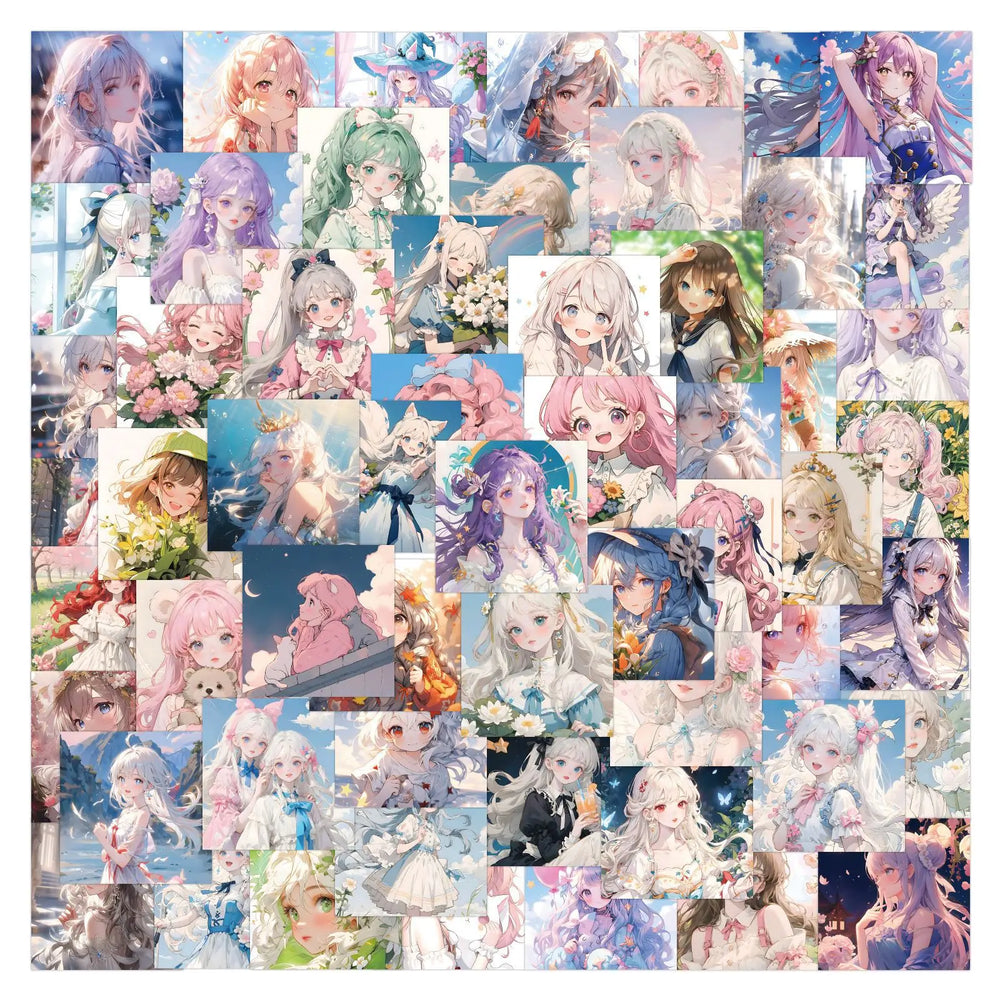 ACGN Beautiful Girl Stickers Pack for Luggage, Laptop, Phone, Guitar, Car, Bike, Skateboard Decals (ONLINE ORDER ONLY)