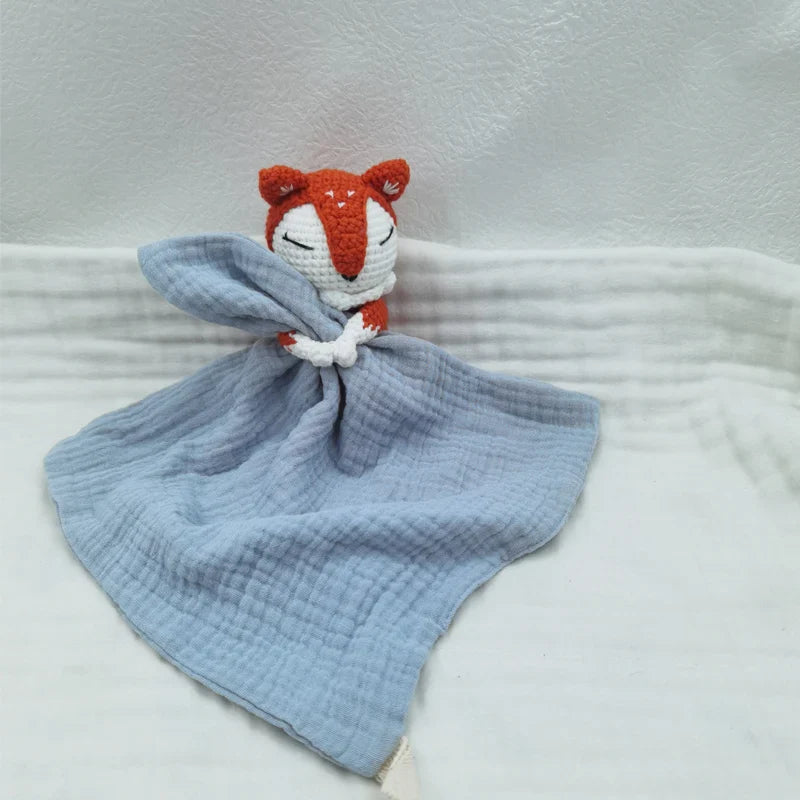 Baby Bib with Sleeping Animals Rattle (ONLINE ORDER ONLY)