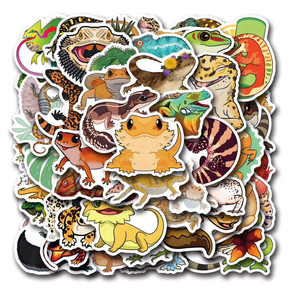 Lizard Cartoon Stickers 10/30/55/110PCS for Laptop, Phone, Guitar, Car, Bike, Skateboard (Online Order Only)