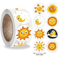 100-500pcs Cute Cartoon Sticker Rainbow Sun Labels Scrapbook Gift Decor Sealing Stickers Children Stationery Stickers (ONLINE ORDER ONLY)
