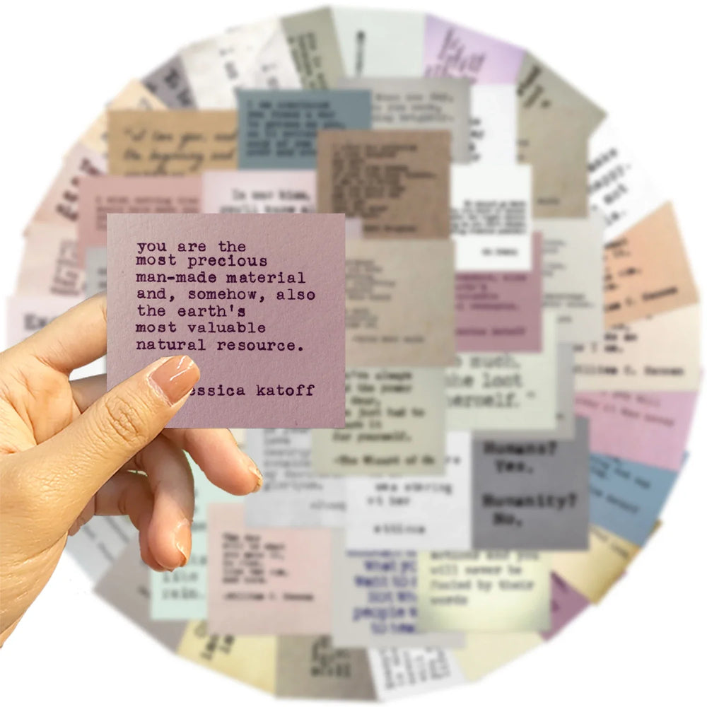 60pcs Motivational Phrases Vintage Stickers For DIY Scrapbook Fridge Laptop Phone Bike Car Inspirational Famous Quotes Decals (ONLINE ORDER ONLY)