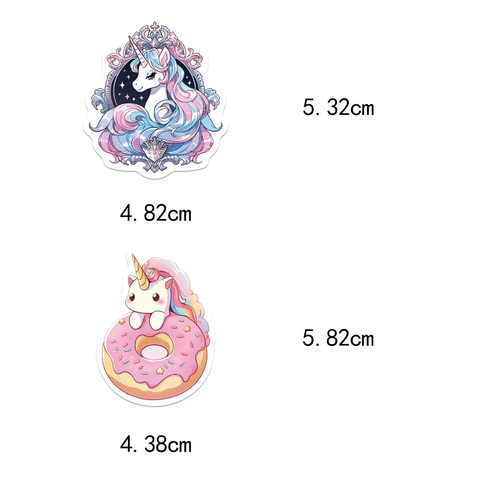 50pcs Cartoon Cute Rainbow Unicorn Stickers Pack for Scrapbooking Laptop Travel Luggage Laptop Wall Car Decoration Decal (ONLINE ORDER ONLY)