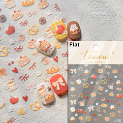 Sweet Cookies Biscuit Snack Delicious Doughnut Savoury Food Bicky Croissant Cheese Pudding Baguette Chic Nail Art Stickers Decal (ONLINE ORDER ONLY)