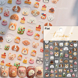 Sweet Cookies Biscuit Snack Delicious Doughnut Savoury Food Bicky Croissant Cheese Pudding Baguette Chic Nail Art Stickers Decal (ONLINE ORDER ONLY)