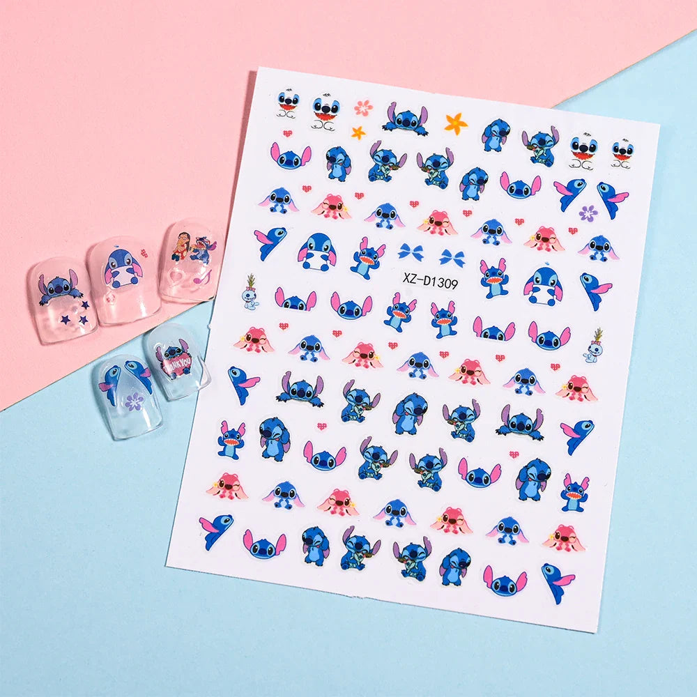 1PCS Disney Mickey Series Nail Stickers Cute 3D Minnie Nail Decorations Valentine's Day Christmas Self-Adhesive Nail Supplies *& (ONLINE ORDER ONLY)