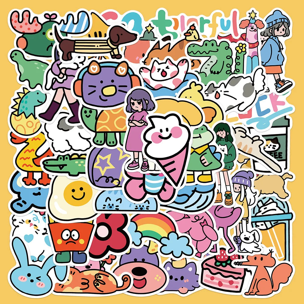 50pcs Sci-fi Cartoon Planet Stickers for Helmet, Wall, DIY Decor (ONLINE ORDER ONLY)