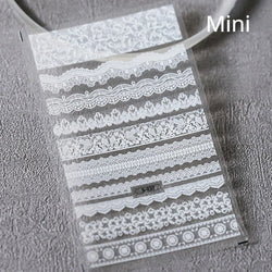 Chic Halo Dyeing Zebra Stripes Tender Black White Line Design Crescent Moon Arc Adhesive Nail Art Sticker Relief Manicure Decals (Online Order Only)