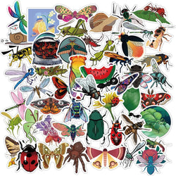 50/100Pcs Colorful Cartoon Insects Spider Butterfly for Kids Gifts Luggage Laptop Skateboard Sticker Waterproof Wholesale (ONLINE ORDER ONLY)