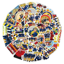 Fireman Sam Cartoon Stickers 10/30/50PCS for Kids - Laptop, Luggage, Skateboard Decals (Online Order Only)