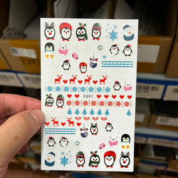 Merry Christmas Penguin Nail Art Sticker 3D Slider Deer Santa Claus Decal New Year Nail Decorations Sticker Manicure Accessories (ONLINE ORDER ONLY)