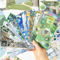 72pages/book Y2K Style Retro Cute Cut Film Sticker Book Planner Journal Handbook Scrapbooking Kawaii Decoration Sticker Gift (ONLINE ORDER ONLY)
