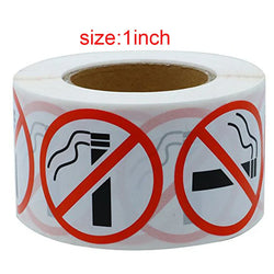 500pcs/roll Danger Sticker Art Paper Funny No Smoking Warning Decal Wholesale Superior Quality (Online Order Only)
