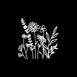 Wildflower Car Stickers Decoration Bumper Rear Window Fashion Stickers Plant Lover Creative Sport PVC Vinyl Decals (ONLINE ORDER ONLY)