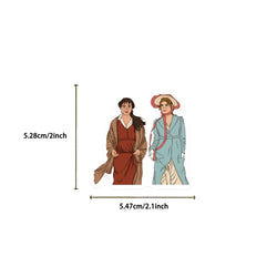50PCS New INS Pride And Prejudice Stickers Cartoon Creative Toys iPad Desk Car Chair Decoration Waterproof Sticker Decals (ONLINE ORDER ONLY)