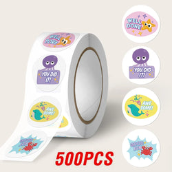 100-500pcs Cartoon Animal Reward Sticker Label Thank You Cute Sticker DIY Gift Sealing Label Decoration Stationery Sticker (ONLINE ORDER ONLY)