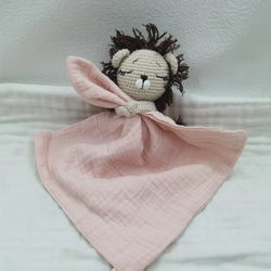 Baby Bib with Sleeping Animals Rattle (ONLINE ORDER ONLY)