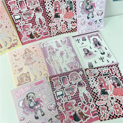 INS Sweet Candy Girl Stickers Diary Scrapbooking DIY Album Decoration Sticker Aesthetic Personalized Kawaii Stationery (ONLINE ORDER ONLY)