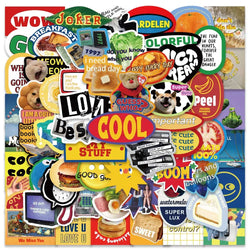 60PCS Aesthetic Retro Label Stickers for Diary, Fridge, Notebook, Phone, Waterproof Bottles (Online Order Only)