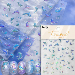 Deep Sea Animal Fish Shoal of Fish Whale Coral Dolphin Summer Beach Cute Jellyfish Bubble Bathyal Fauna Nail Art Stickers Decals (ONLINE ORDER ONLY)