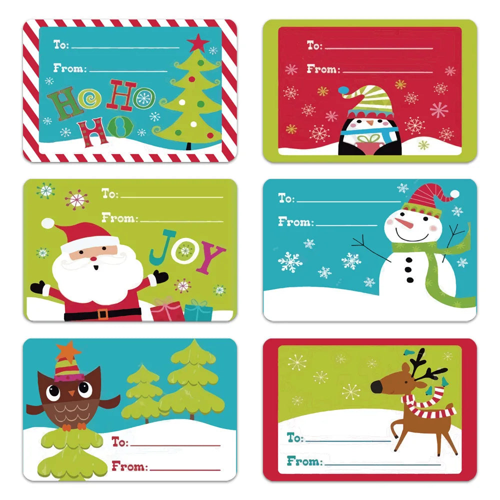 50-250Pcs Santa Claus Christmas Gift Decoration Sticker Packaging Stationery Sticker Happy Holidays Decoration Seal Label (ONLINE ORDER ONLY)