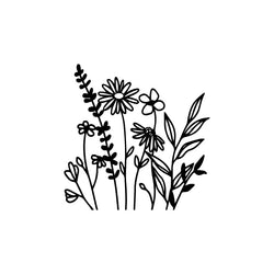 Wildflower Car Stickers Decoration Bumper Rear Window Fashion Stickers Plant Lover Creative Sport PVC Vinyl Decals (ONLINE ORDER ONLY)