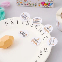 100-500pcs Cute Happy birthday Stickers for Gift Wrapping Decoration Envelope Sealing Label Kids toys Stationery Stickers 1inch (ONLINE ORDER ONLY)