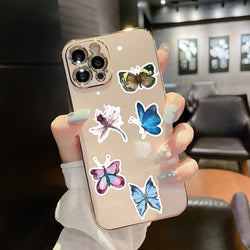 10/30/50PCS Cute Butterfly Stickers For Phone Laptop Notebook Skateboard Bike Guitar Stationery Cartoon Decal DIY Waterproof Toy (Online Order Only)