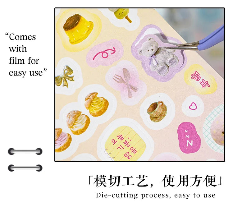 30sheets/piece Korean Ins Cute Collage Material Decorative Sticker Book Laptop Kpop Scrapbook Journal Kawaii Stickers Kids Gift (ONLINE ORDER ONLY)